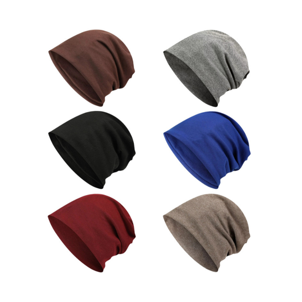 Beanie cap wanita lelaki bergaya nipis hip-hop regangan lembut bersatu topi beanie slouchy